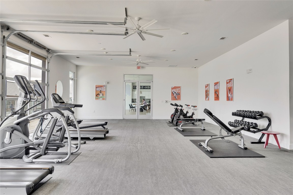 4361 South Congress Avenue, Unit 335 Austin, TX 78745 - Photo 20 of 22 a view of a room with gym equipment