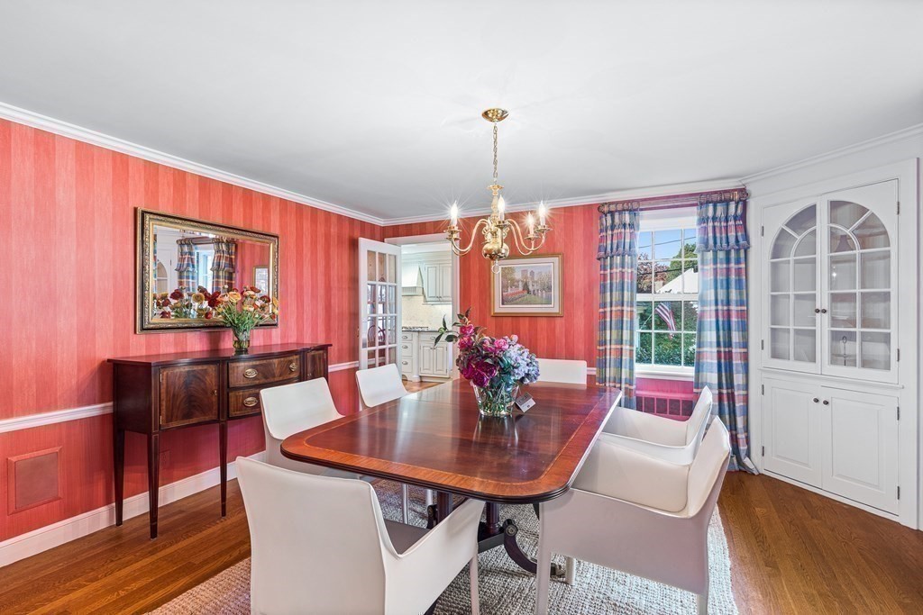 138 Hampshire Road Wellesley, MA 02481 - Photo 5 of 25 a view of a dining room with furniture window and wooden floor