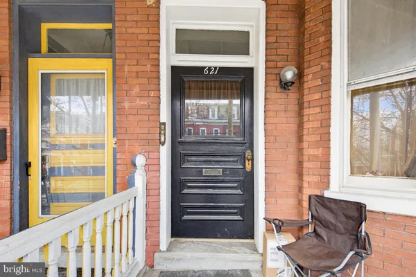 a view of front door and deck