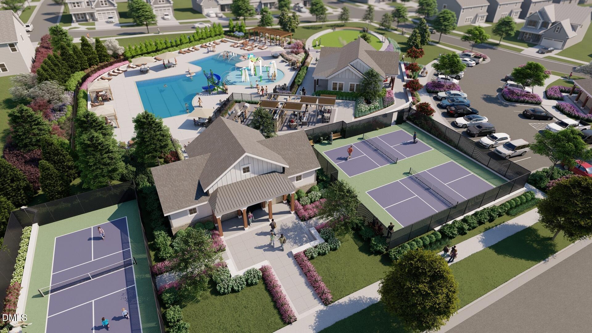 167 Bedstone Way Clayton, NC 27520 - Photo 16 of 24 an aerial view of a house with a garden