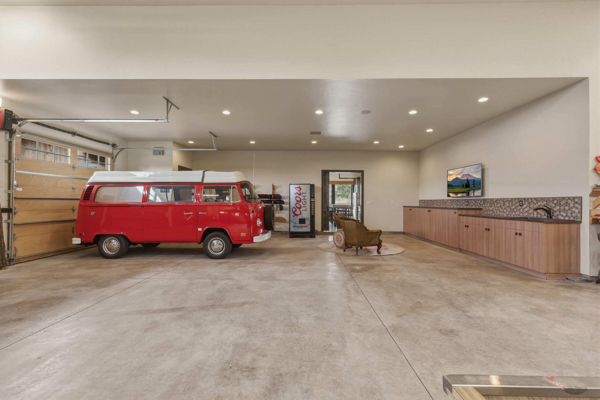 19100 Macalpine Loop Bend, OR 97702 - Photo 45 of 56 Attached Garage with Room for 7 cars - (2) 14 ft doors, (2) 10 ft doors - Heated