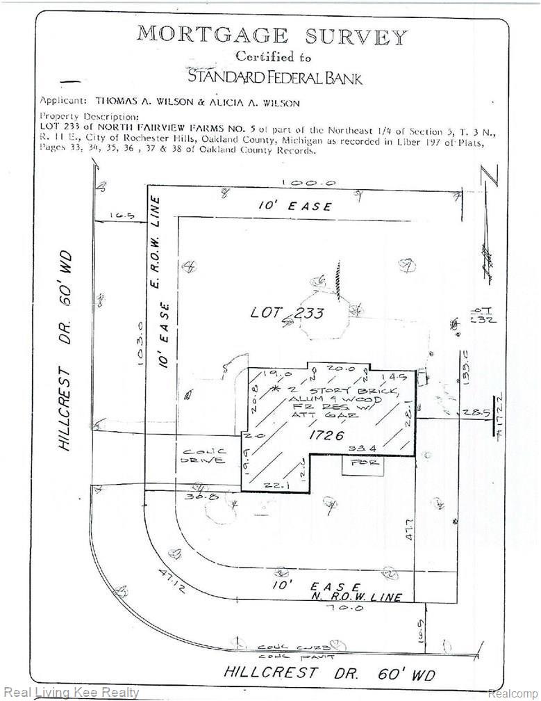 1726 Hillcrest Drive Rochester, MI 48306 - Photo 26 of 38 HILLCREST - Survey.jpg