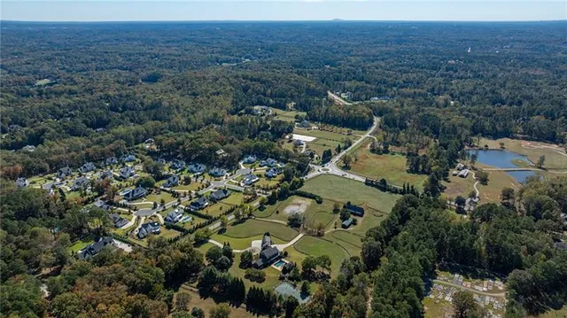 an aerial view of multiple house
