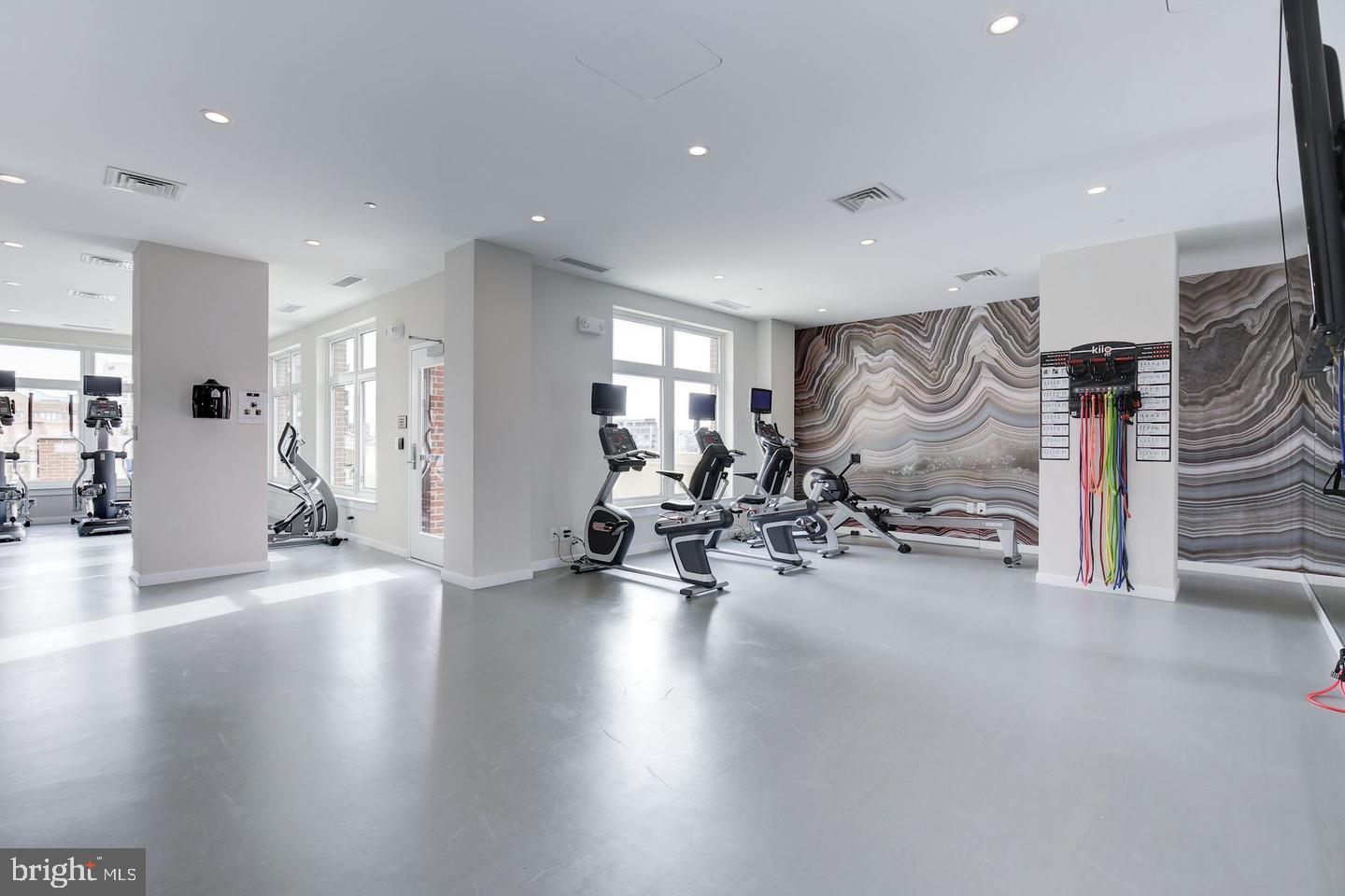 4915 Hampden Lane, Unit 109 Bethesda, MD 20814 - Photo 35 of 74 Fitness Center on top floor with views of Bethesda