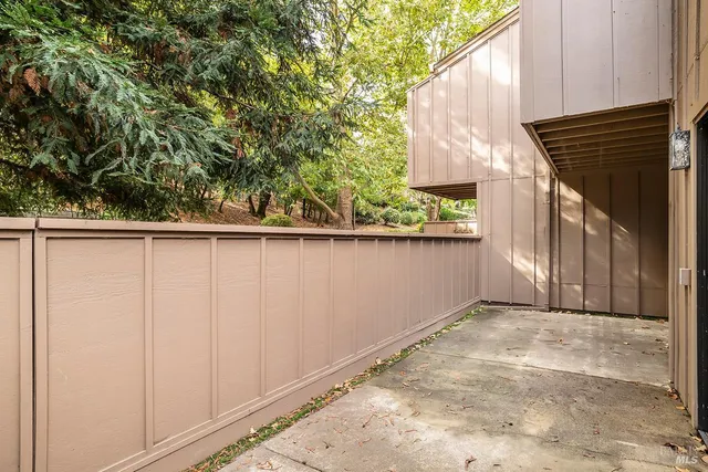 a view of a backyard