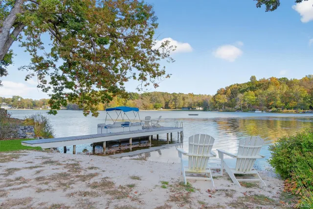 a view of a lake view with a big yard