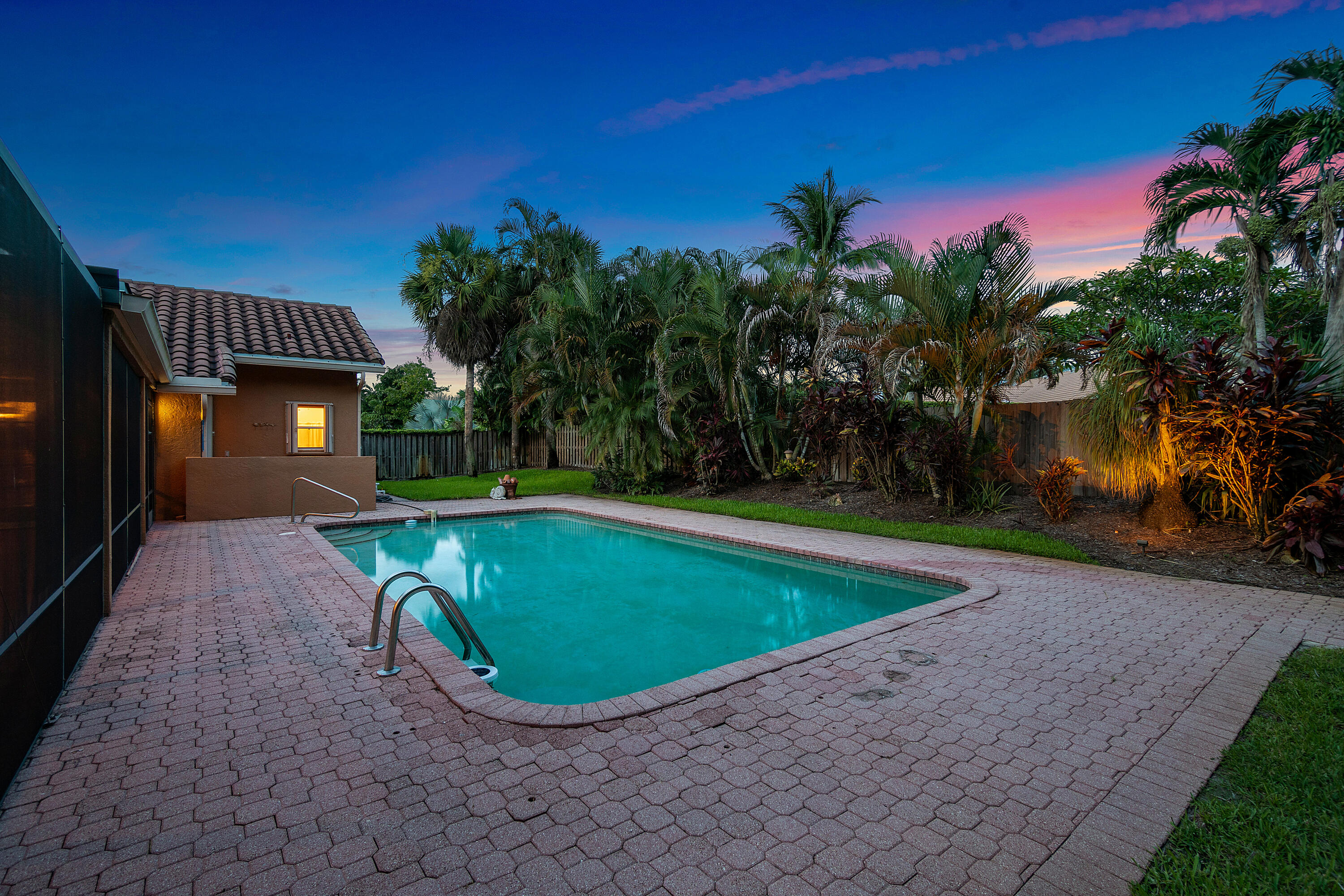 2305 Rabbit Hollowe Circle Delray Beach, FL 33445 - Photo 38 of 47 Rear Exterior Night View