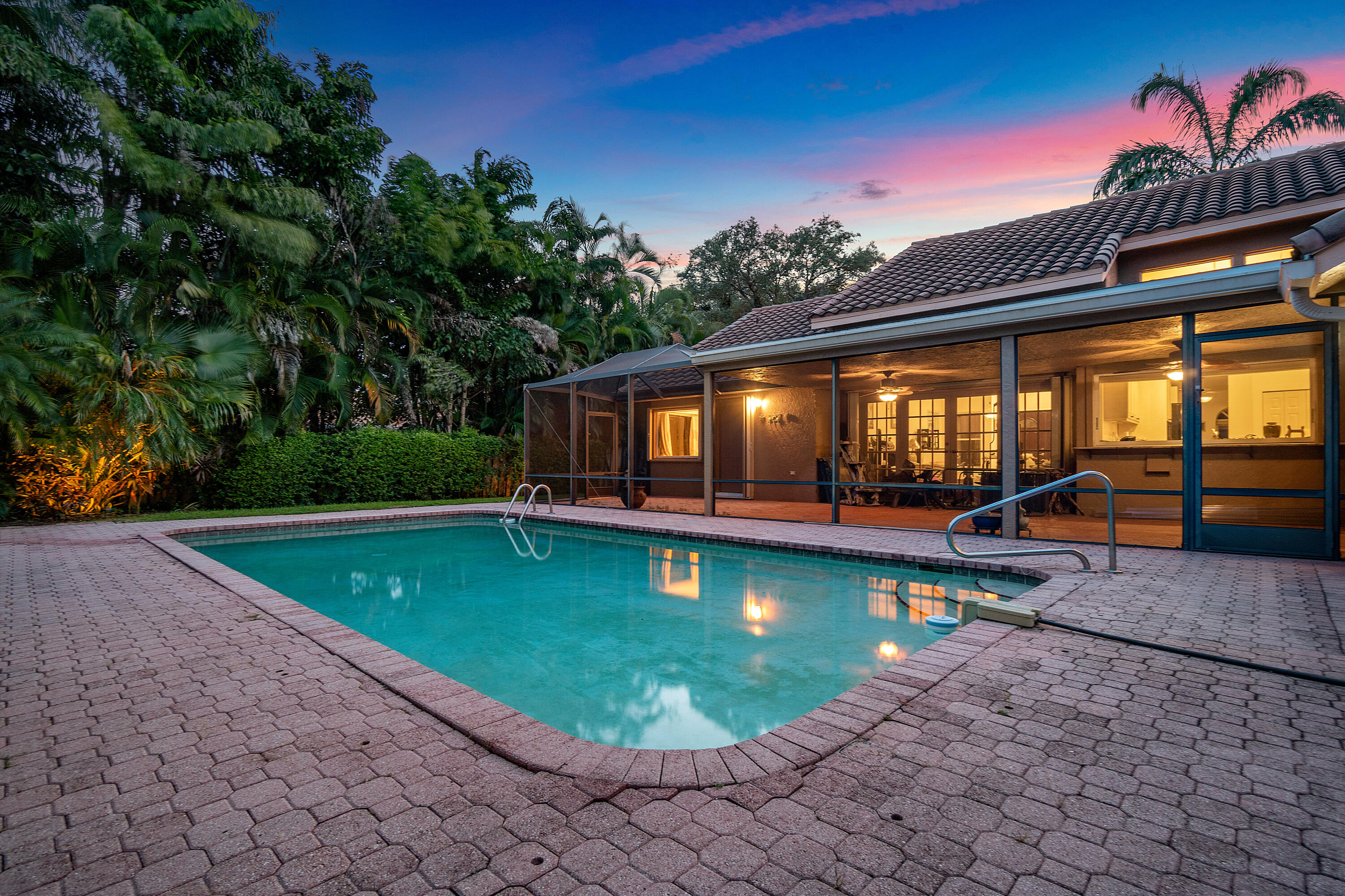 2305 Rabbit Hollowe Circle Delray Beach, FL 33445 - Photo 5 of 47 Pool - Night View