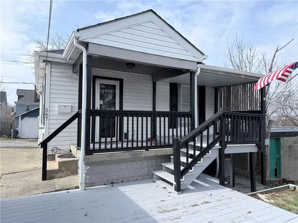 a front view of a house