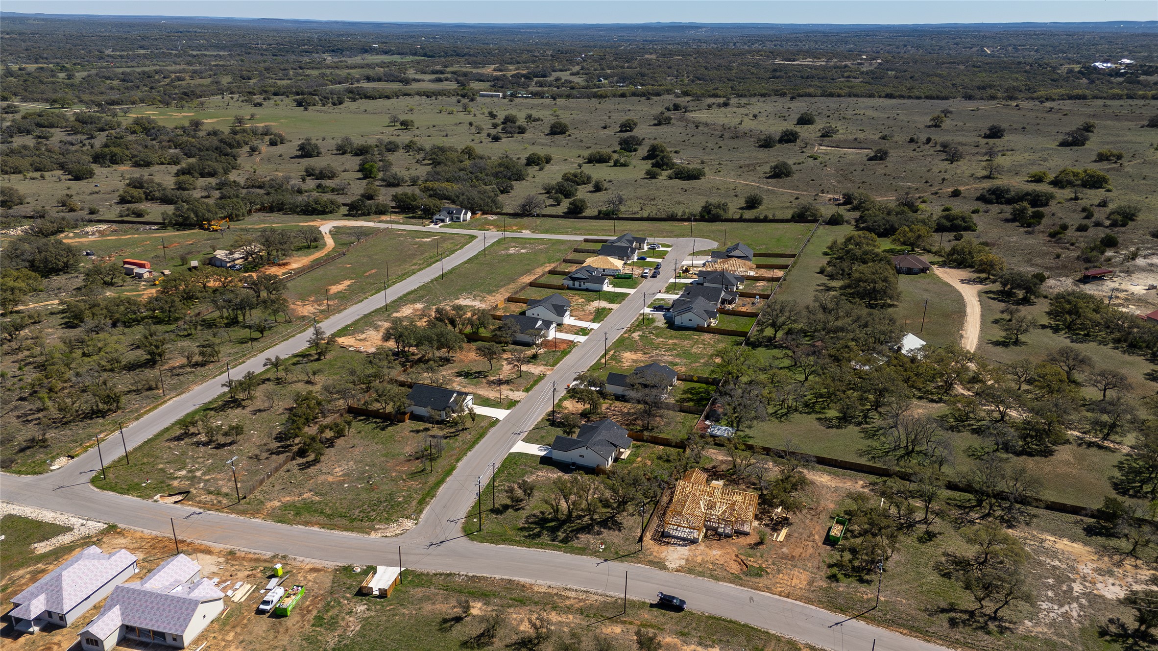 110 Sandy Oaks Ranch Road Johnson City, TX 78636 - Photo 6 of 7 Aerial view of property's location with rural landscape