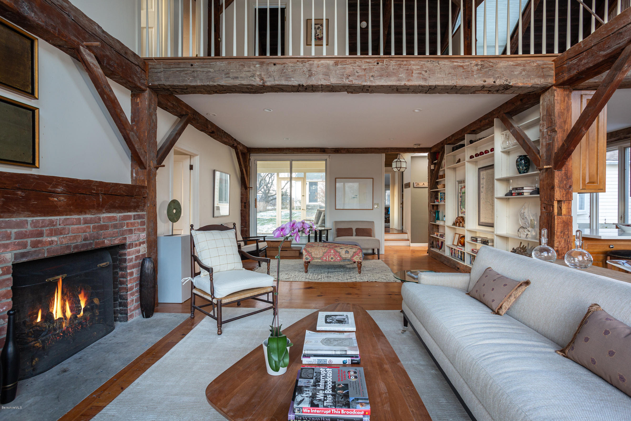 14 Ice Glen Road Stockbridge, MA 01262 - Photo 5 of 26 Living Room with Fireplace