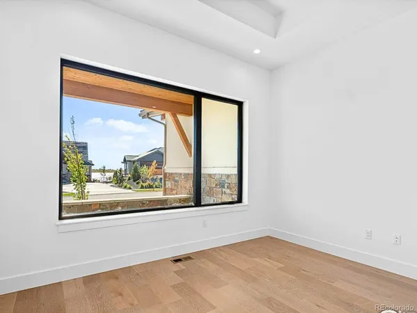 an empty room with a window