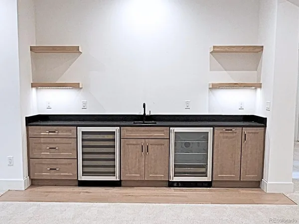 a close view of walk in closet