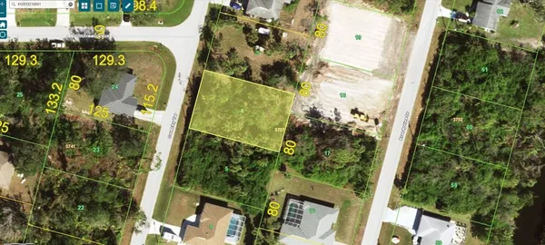 an aerial view of a residential houses