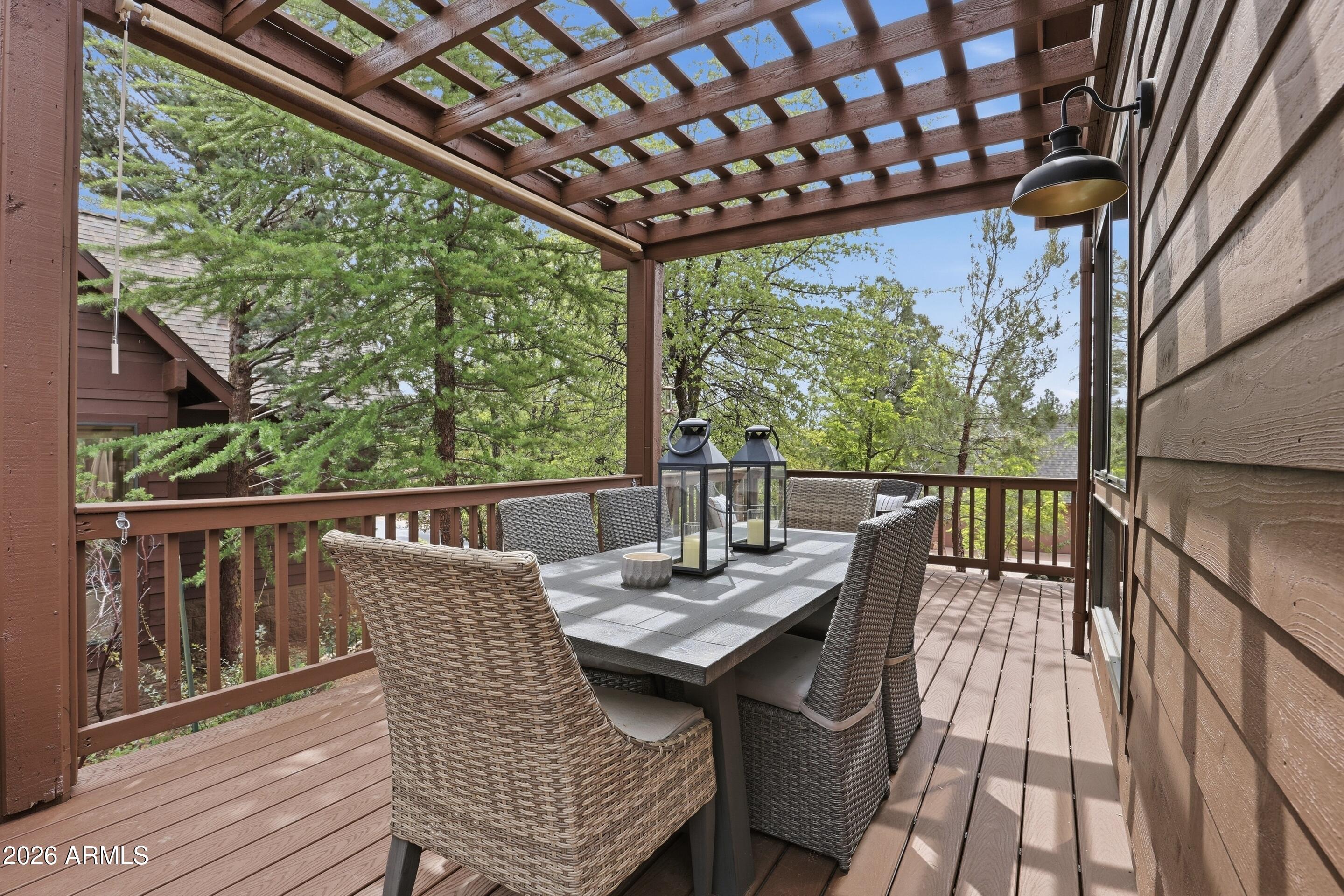 2502 East Elk Run Court Payson, AZ 85541 - Photo 22 of 27 a view of a chairs and table in the balcony