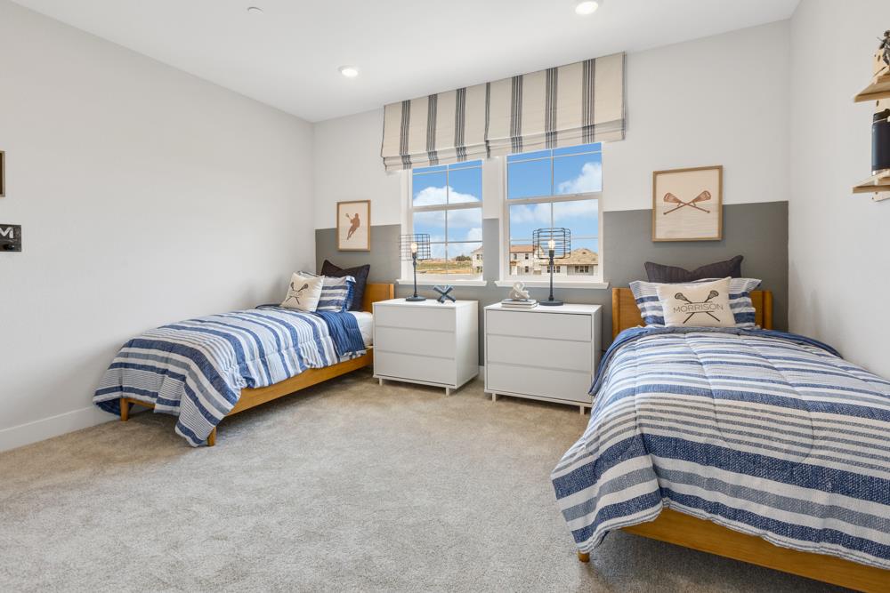 8435 Kyler Road Elk Grove, CA 95757 - Photo 34 of 56 a bedroom with a bed and balcony