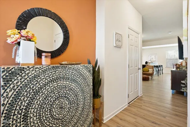 a picture of a room with wooden floor