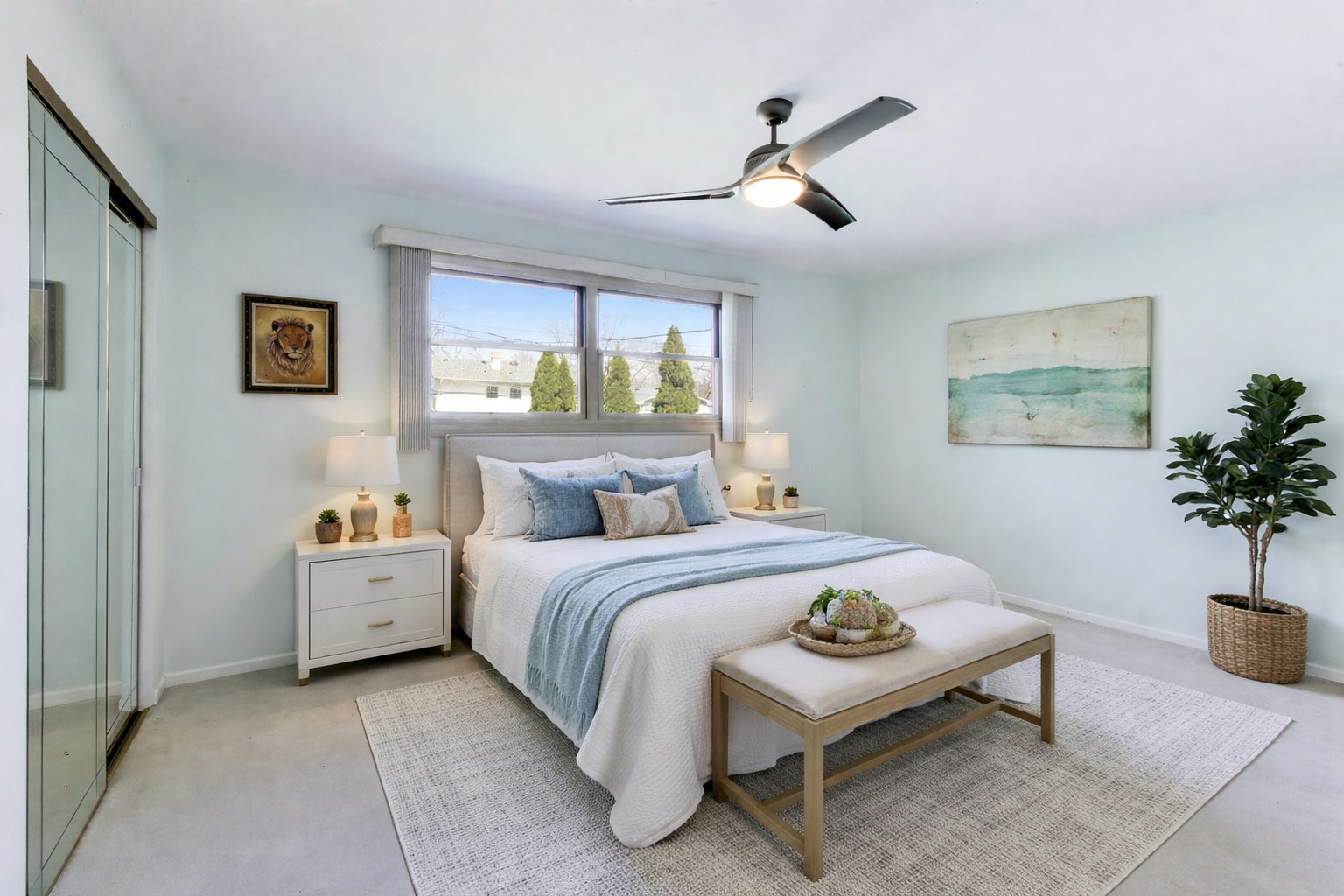 634 West Millers Road Des Plaines, IL 60016 - Photo 11 of 42 a bedroom with a bed and a potted plant