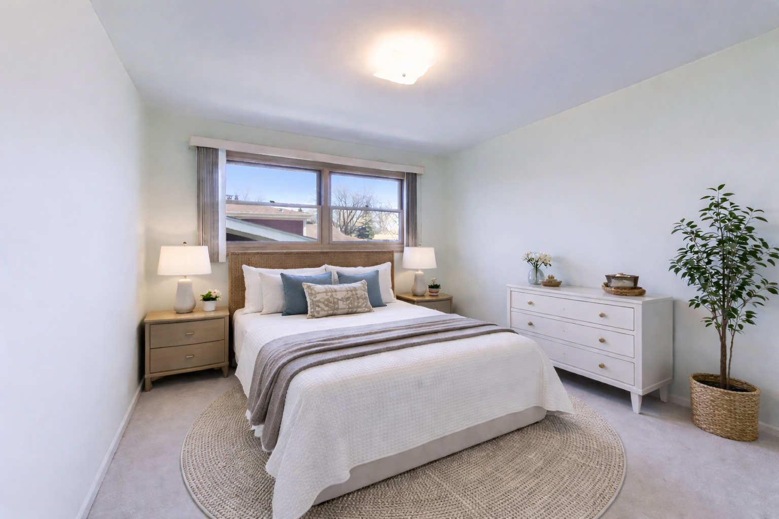 634 West Millers Road Des Plaines, IL 60016 - Photo 17 of 42 a bedroom with a bed and a potted plant