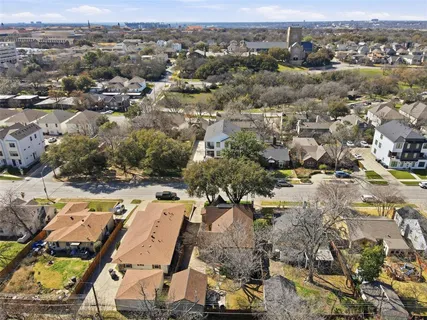 an aerial view of multiple house