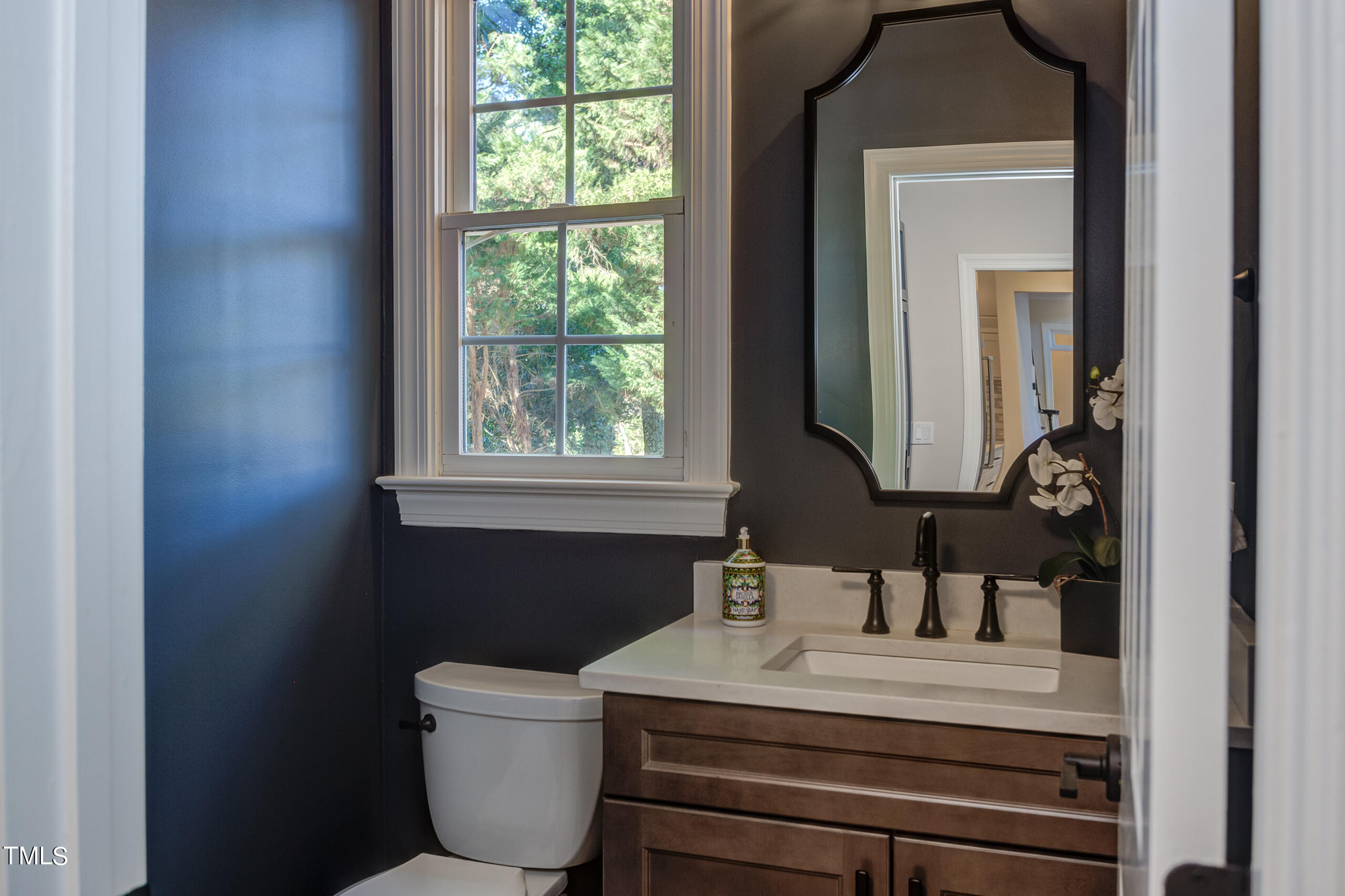 737 Loch Highlands Drive Raleigh, NC 27606 - Photo 34 of 85 a bathroom with a sink toilet and mirror