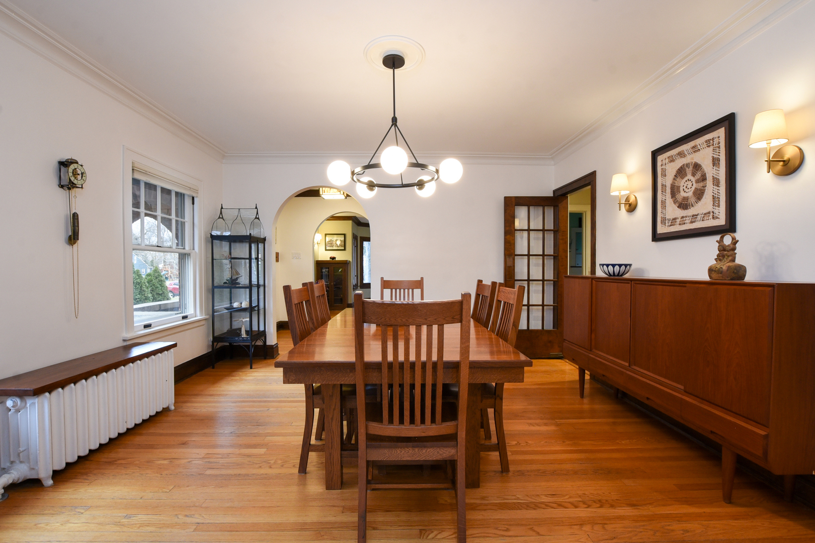 328 Olmsted Road Riverside, IL 60546 - Photo 12 of 45 a view of a dining room with furniture window and wooden floor