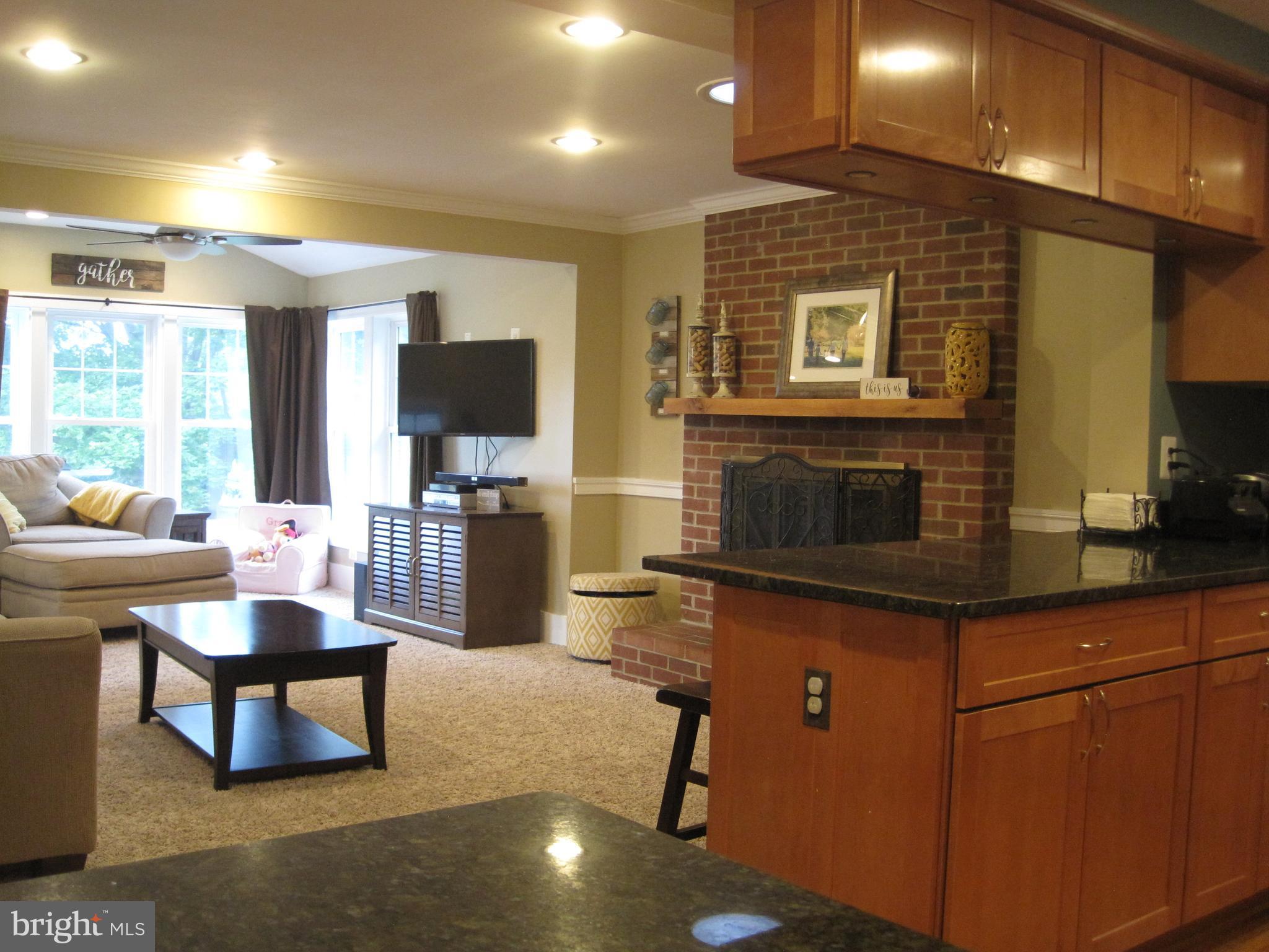 222 Stringtown Road Berryville, VA 22611 - Photo 14 of 29 a living room with furniture a flat screen tv and a fireplace