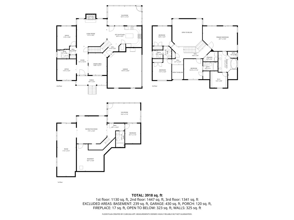 207 Devonhurst Drive Seneca, SC 29678 - Photo 50 of 50 Explore this detailed floor plan showcasing the spacious layout of a multi-level residence.
