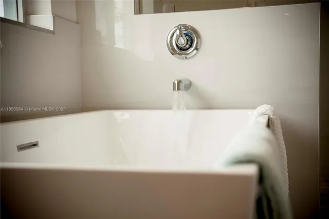 a close up of a bathtub