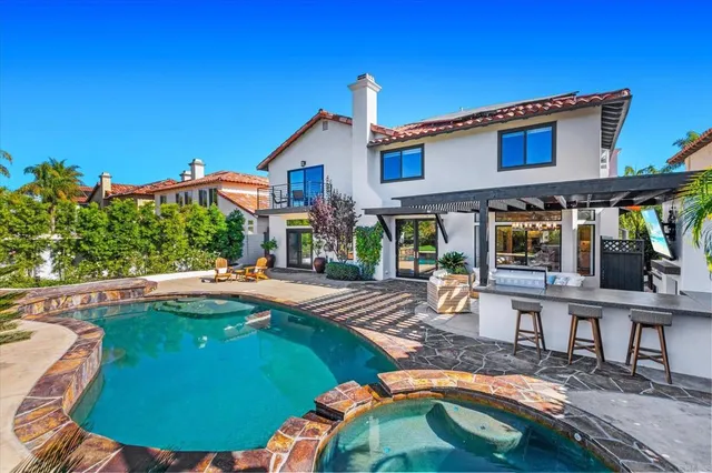 a view of a house with swimming pool