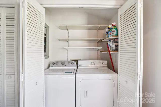 an empty room with windows and view