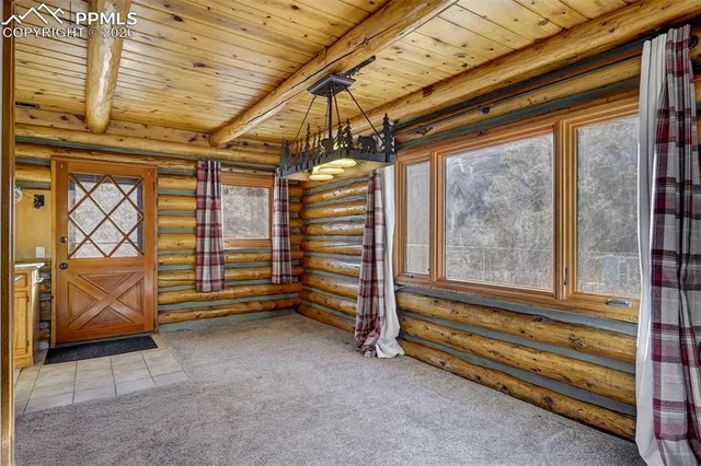 a view of room with a door