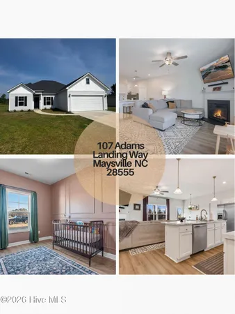 $284,000 | 107 Adams Landing Way, Maysville, NC 28555