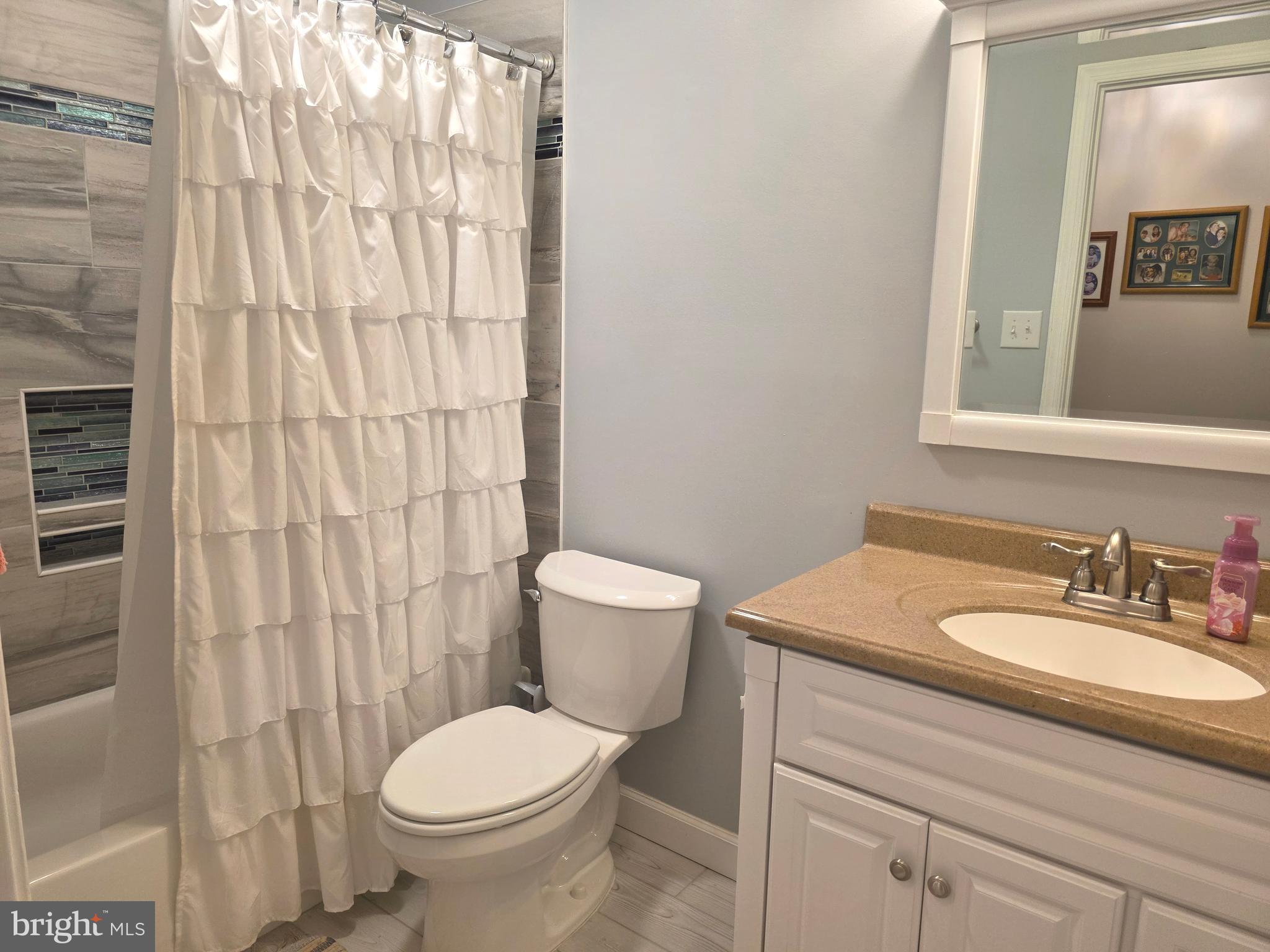 2441 Kemper Road Crofton, MD 21114 - Photo 40 of 63 a bathroom with a sink toilet and a mirror