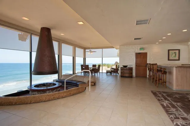 a view of a balcony with city view