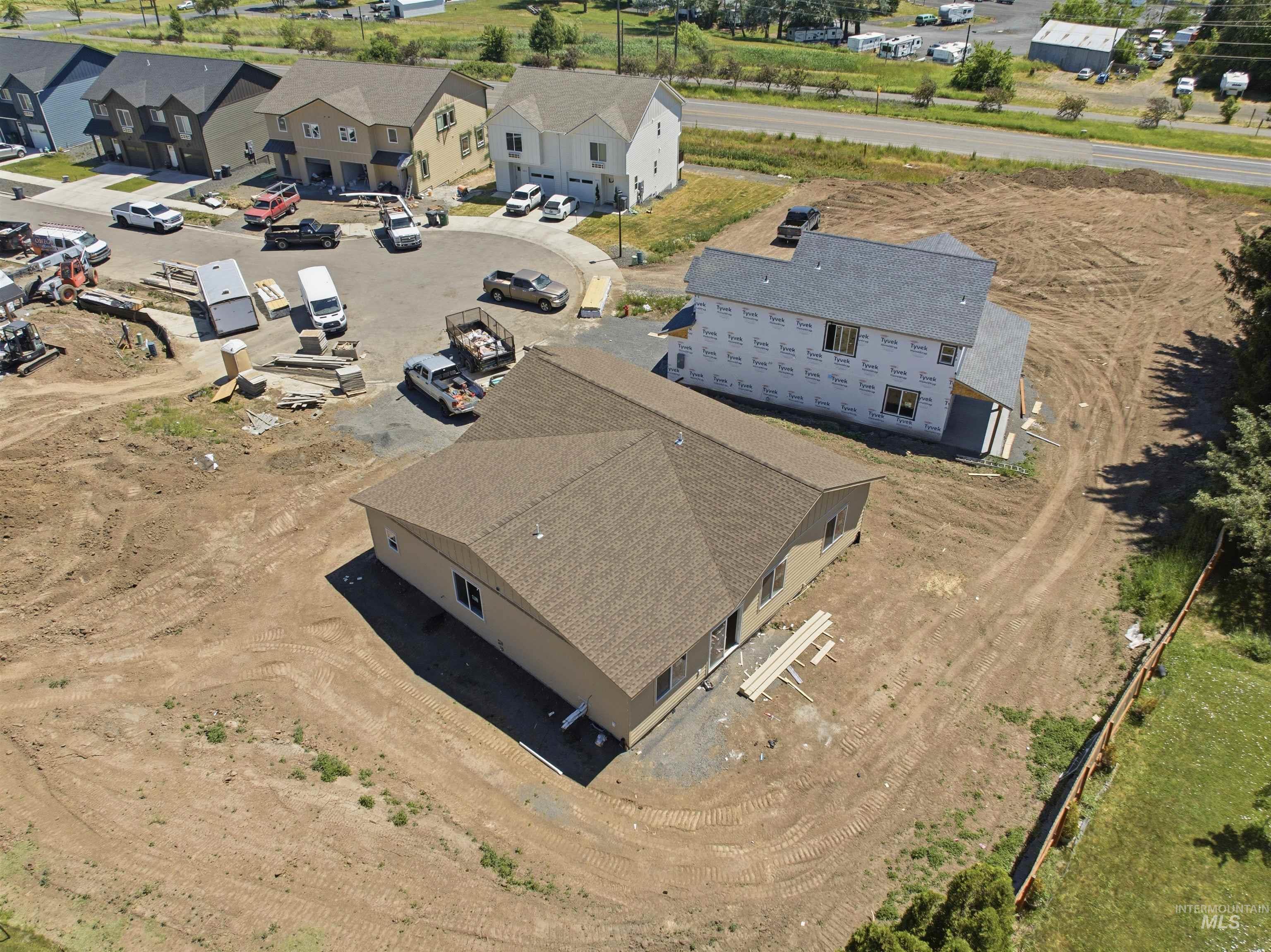 2812 Cyprus Court Moscow, ID 83843 - Photo 19 of 22 Aerial perspective showcasing a residential development with varied architectural styles
