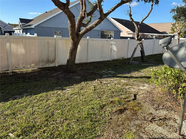 a backyard of a house
