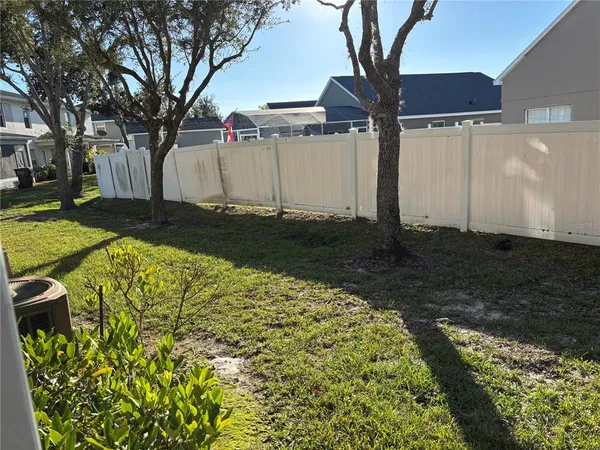 a backyard of a house