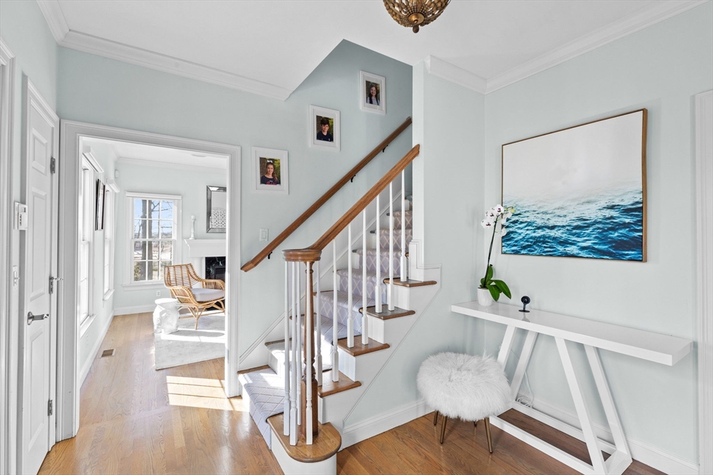 4 Baker Hill Drive Hingham, MA 02043 - Photo 2 of 40 a view of entryway and hall with wooden floor