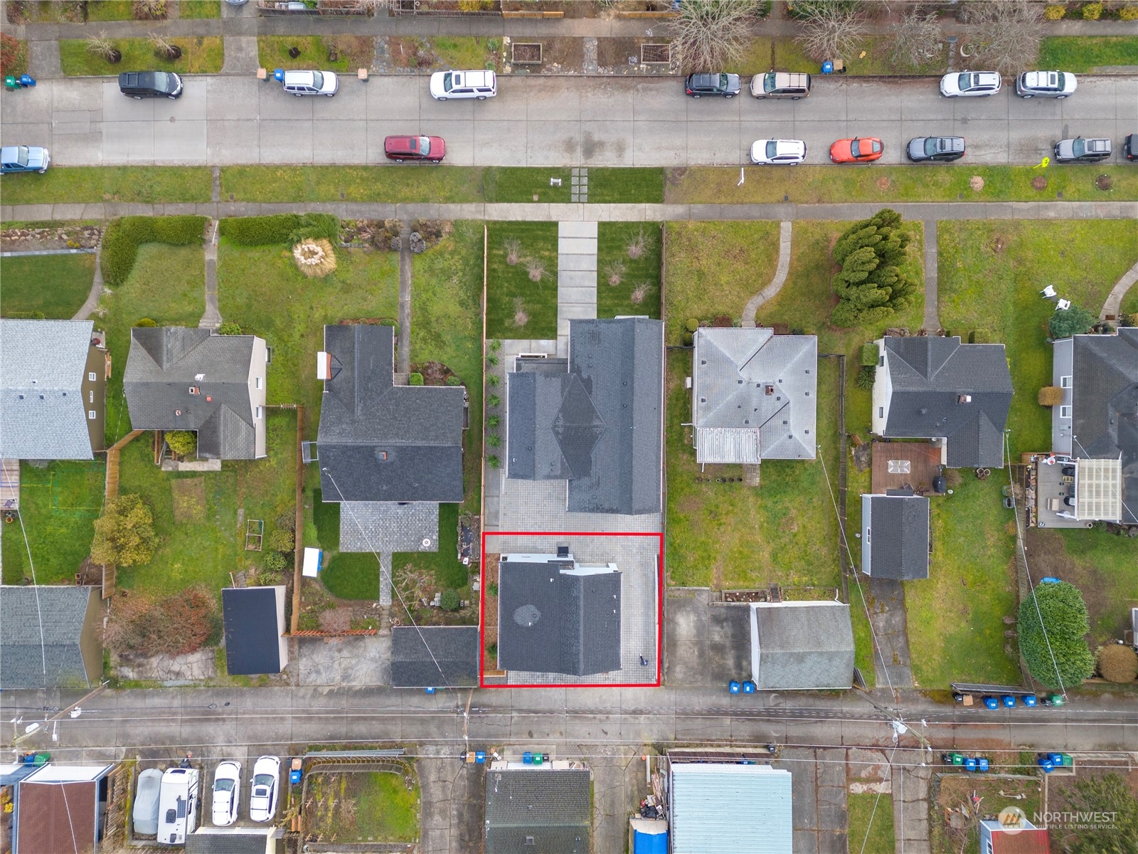 4019 51st Avenue Southwest Seattle, WA 98116 - Photo 29 of 33 an aerial view of residential house with outdoor space and swimming pool