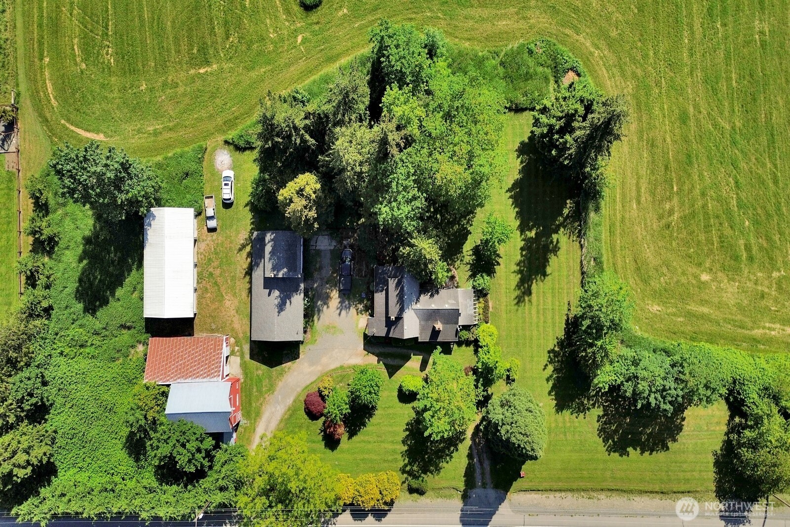 8172 Van Buren Road Everson, WA 98247 - Photo 32 of 33 an aerial view of residential house with an outdoor space