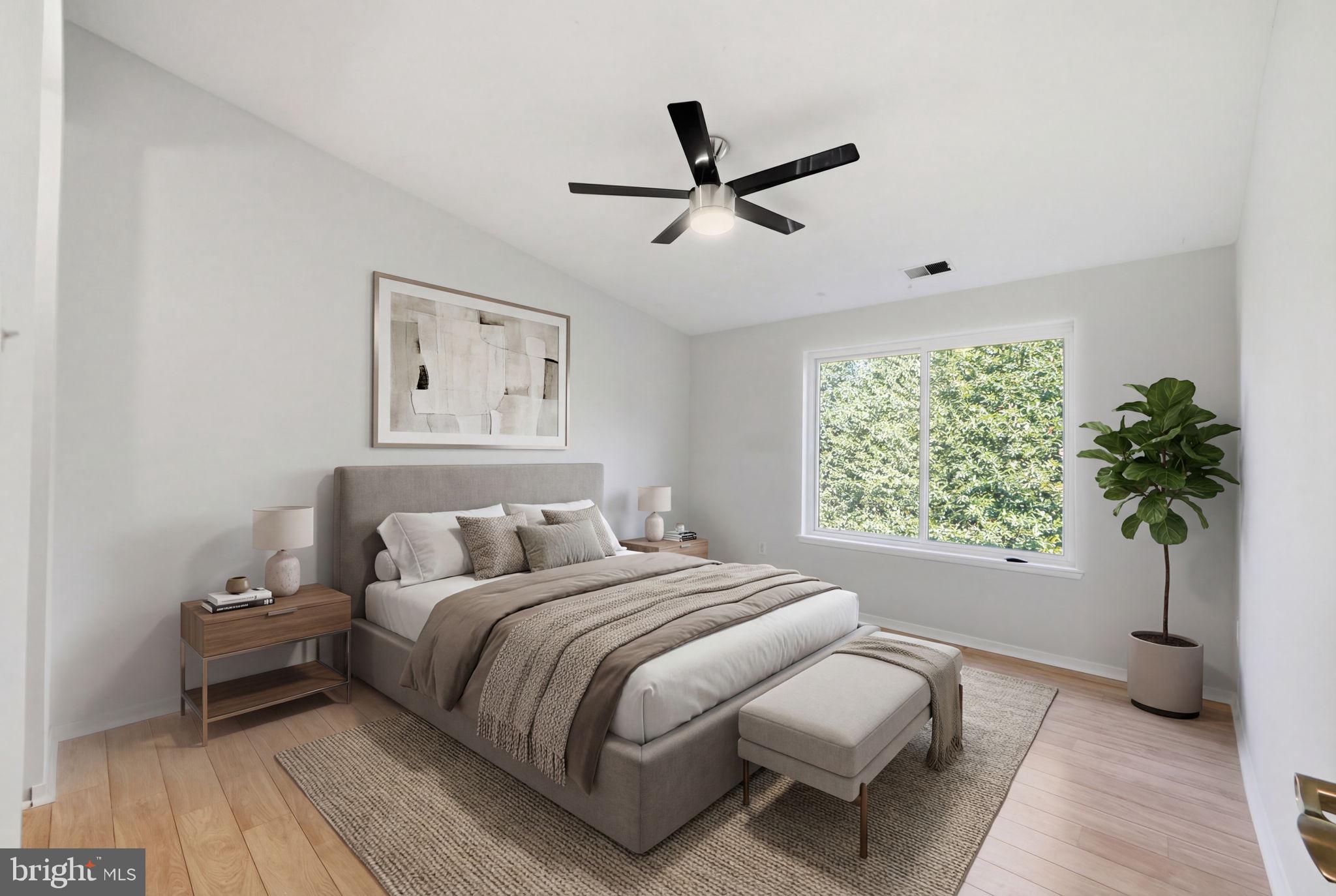 1968 Villaridge Drive Reston, VA 20191 - Photo 6 of 39 Bedroom w/ vaulted ceiling. Virtually staged.