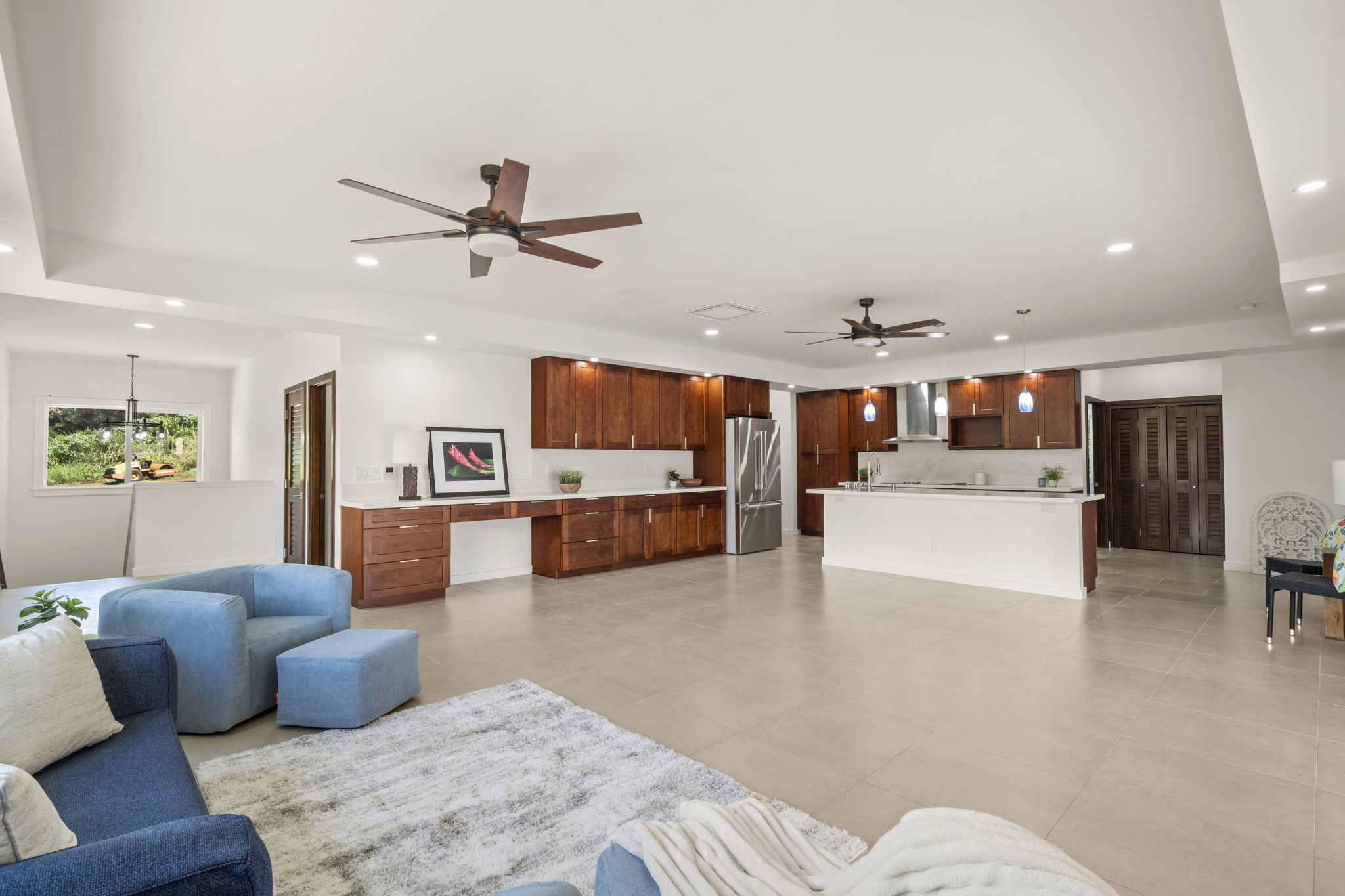 3582 Rice Street Lihue, HI 96766 - Photo 10 of 30 a living room with furniture and kitchen view
