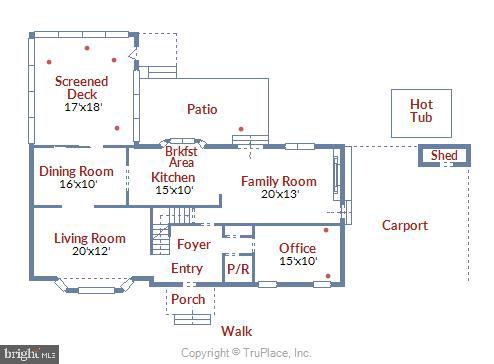 2404 Bugle Lane Reston, VA 20191 - Photo 61 of 67 Main Level Floorplan