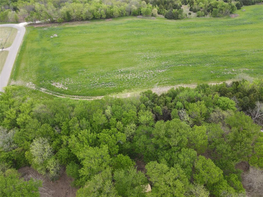 a view of a field with an ocean view