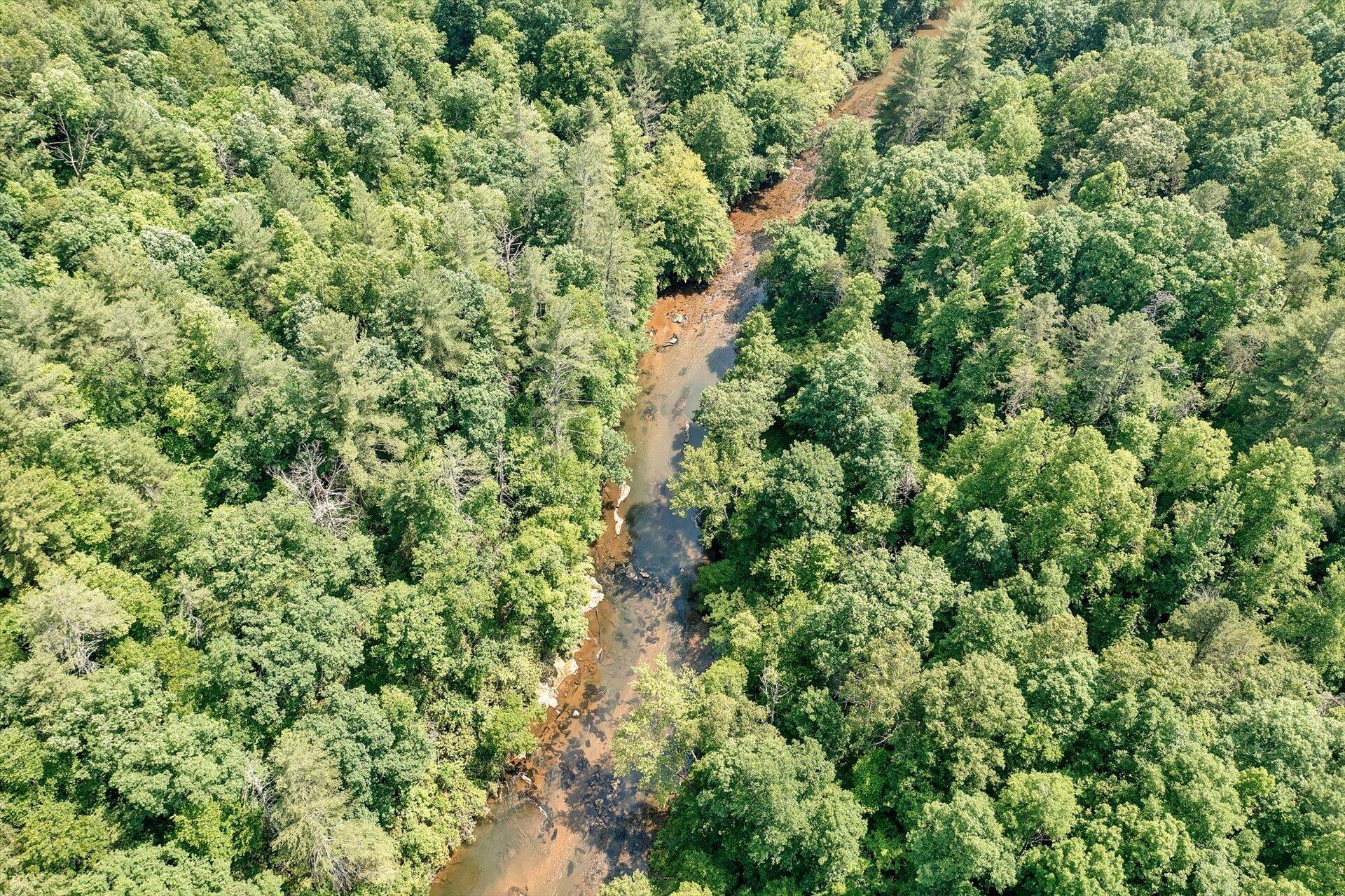2446 Deer Run Road Ferrum, VA 24088 - Photo 5 of 144 an aerial view of residential house with outdoor space and trees all around