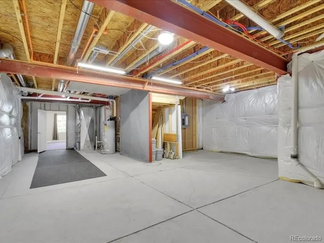 a view of a balcony with wooden floor