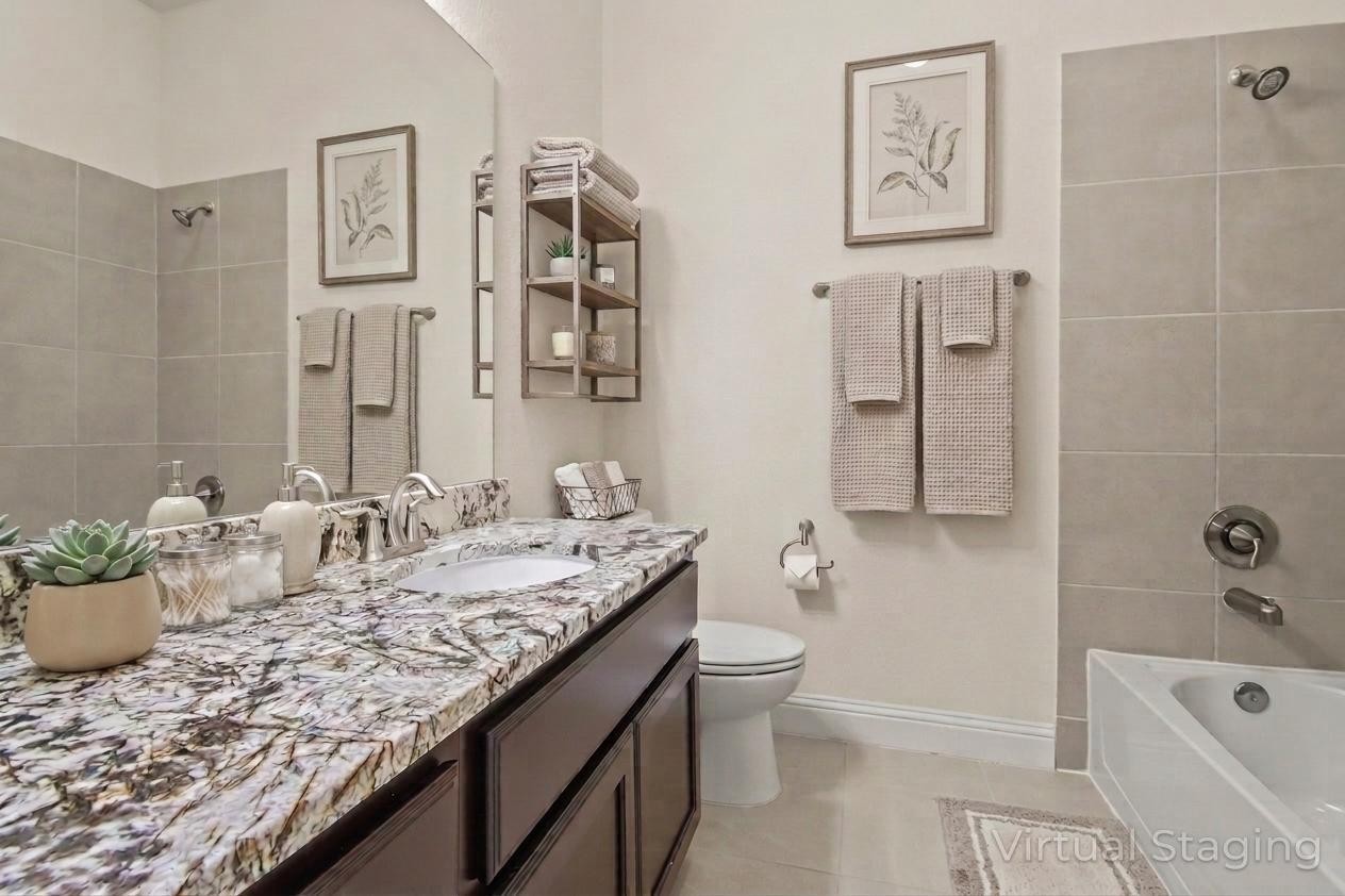 8931 Leaning Hollow Lane Spring, TX 77379 - Photo 25 of 38 VIRTUALLY STAGED SECONDARY BATHROOM.