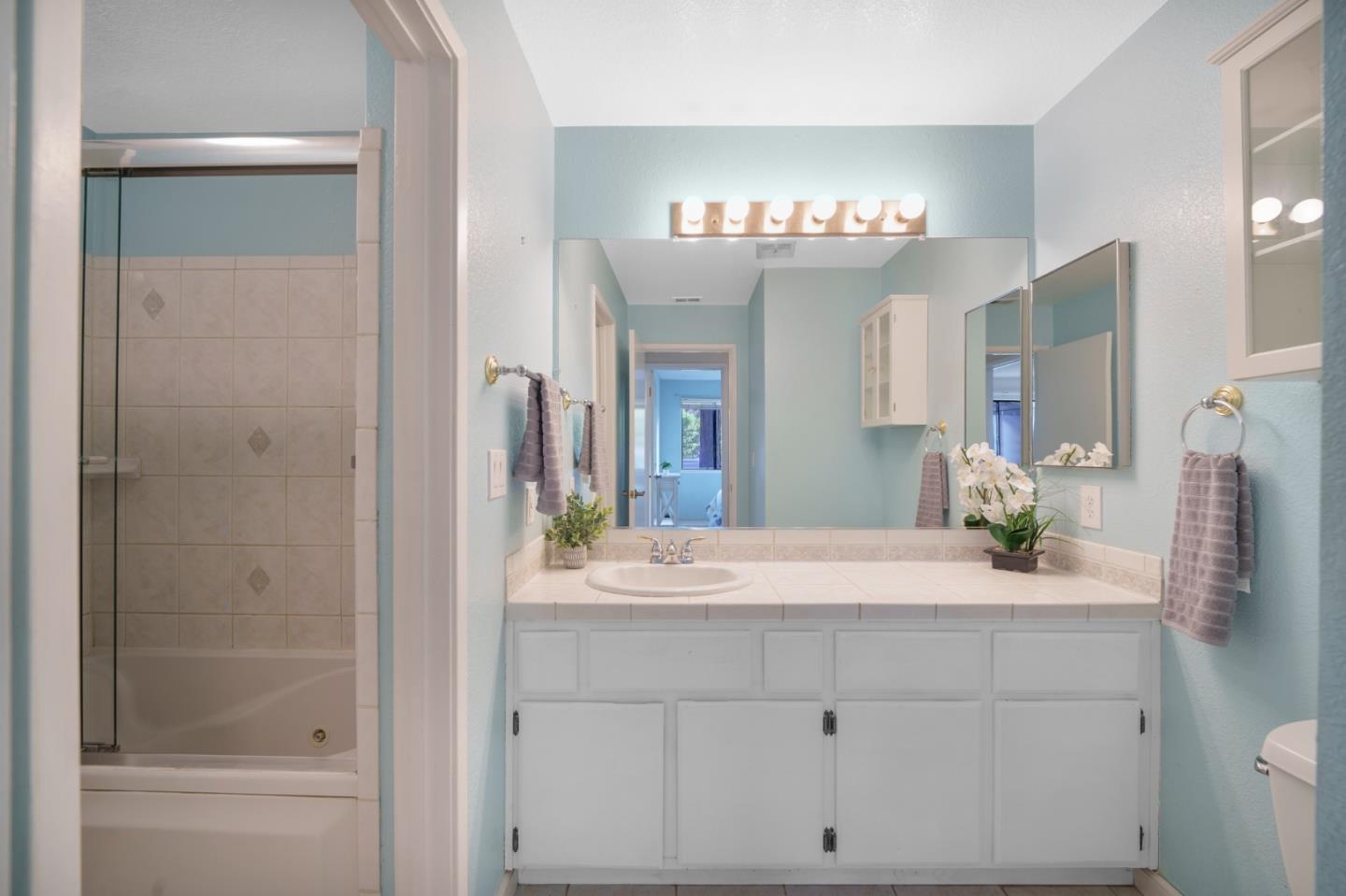 1204 La Terrace Circle San Jose, CA 95123 - Photo 14 of 26 a bathroom with a sink and a mirror