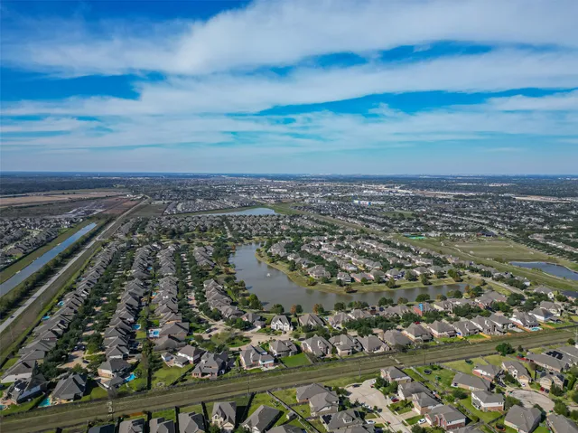 an aerial view of a city